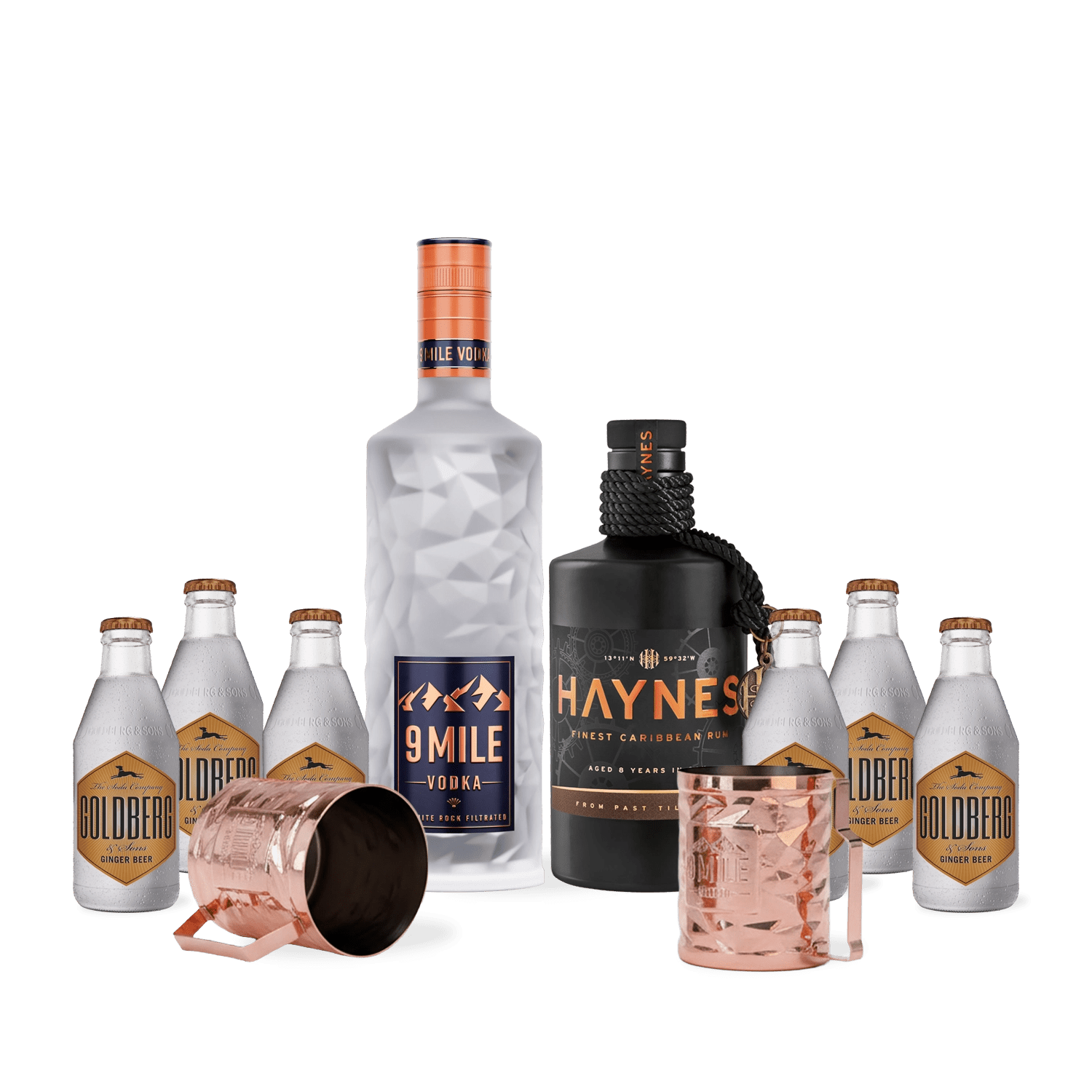 9 MILE VODKA X HAYNES RUM COPPER MUG BUNDLE - MBG Amber Room