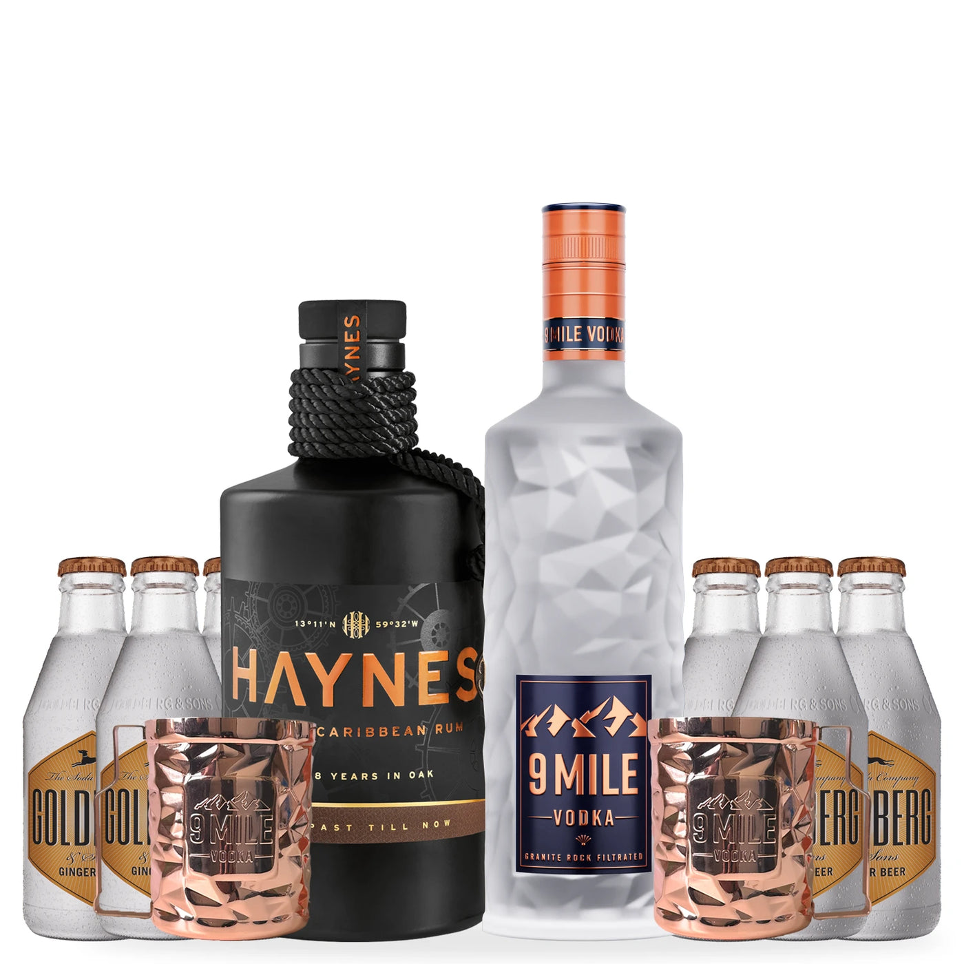 9 MILE Vodka x HAYNES RUM Copper Mug Bundle