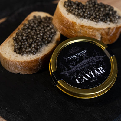 Noir Velvet Obsidian Beluga Caviar x 9 MILE Vodka 0,7L