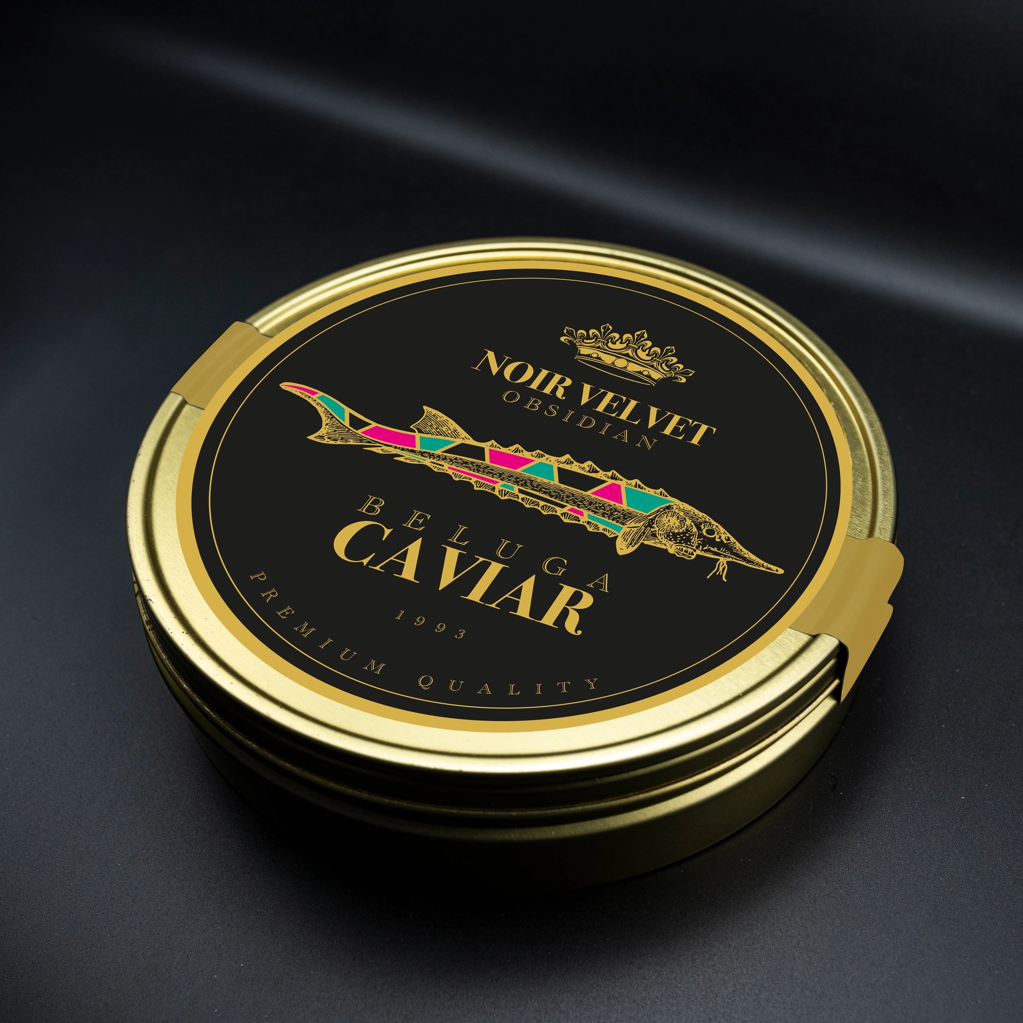Noir Velvet Obsidian Beluga Caviar x 9 MILE Vodka Geschenkbox - MBG Amber Room