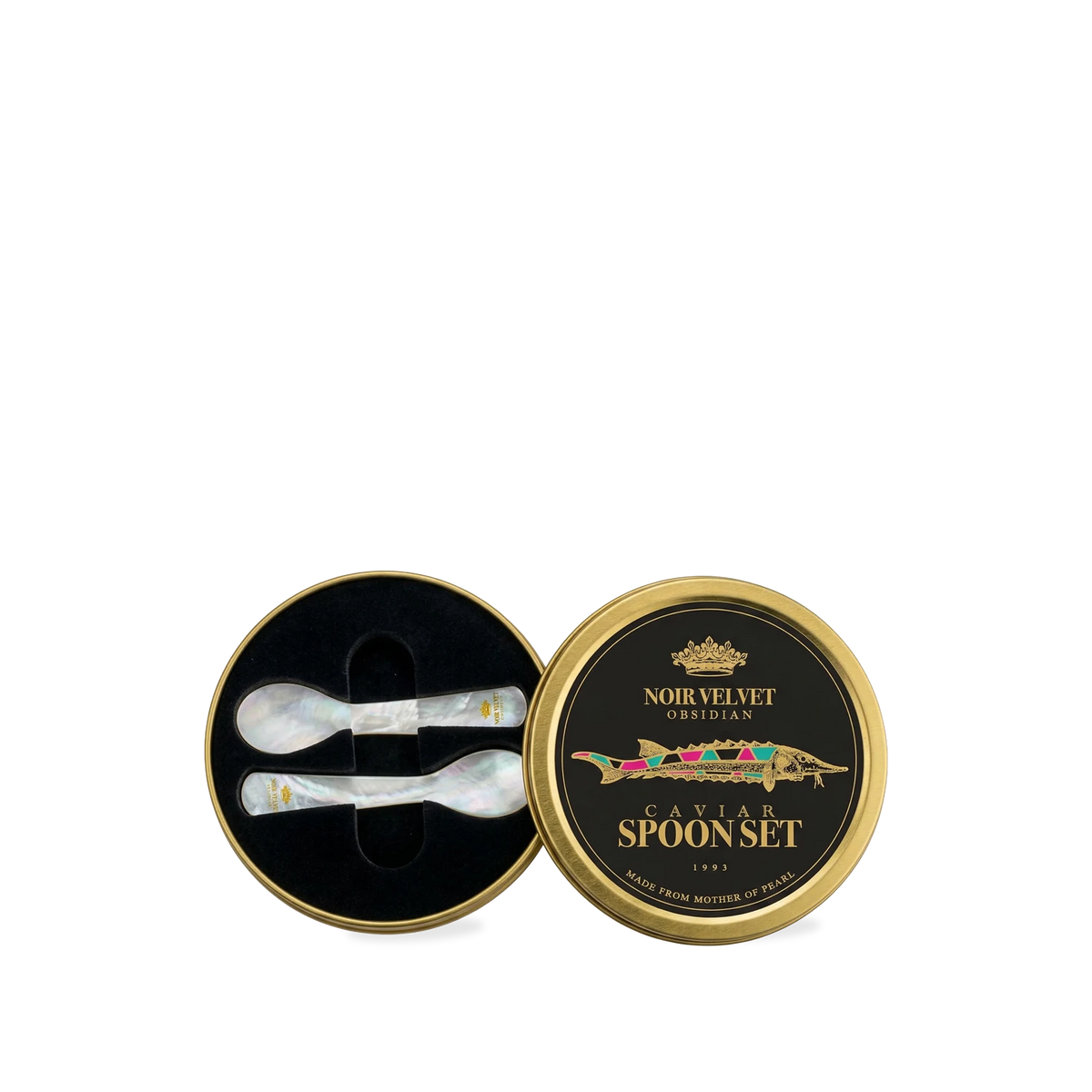 NOIR VELVET OBSIDIAN DELUXE CAVIAR SPOON SET