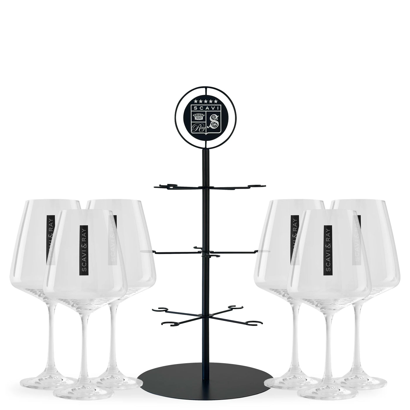 SCAVI & RAY Serving Tree + Glas Bundle