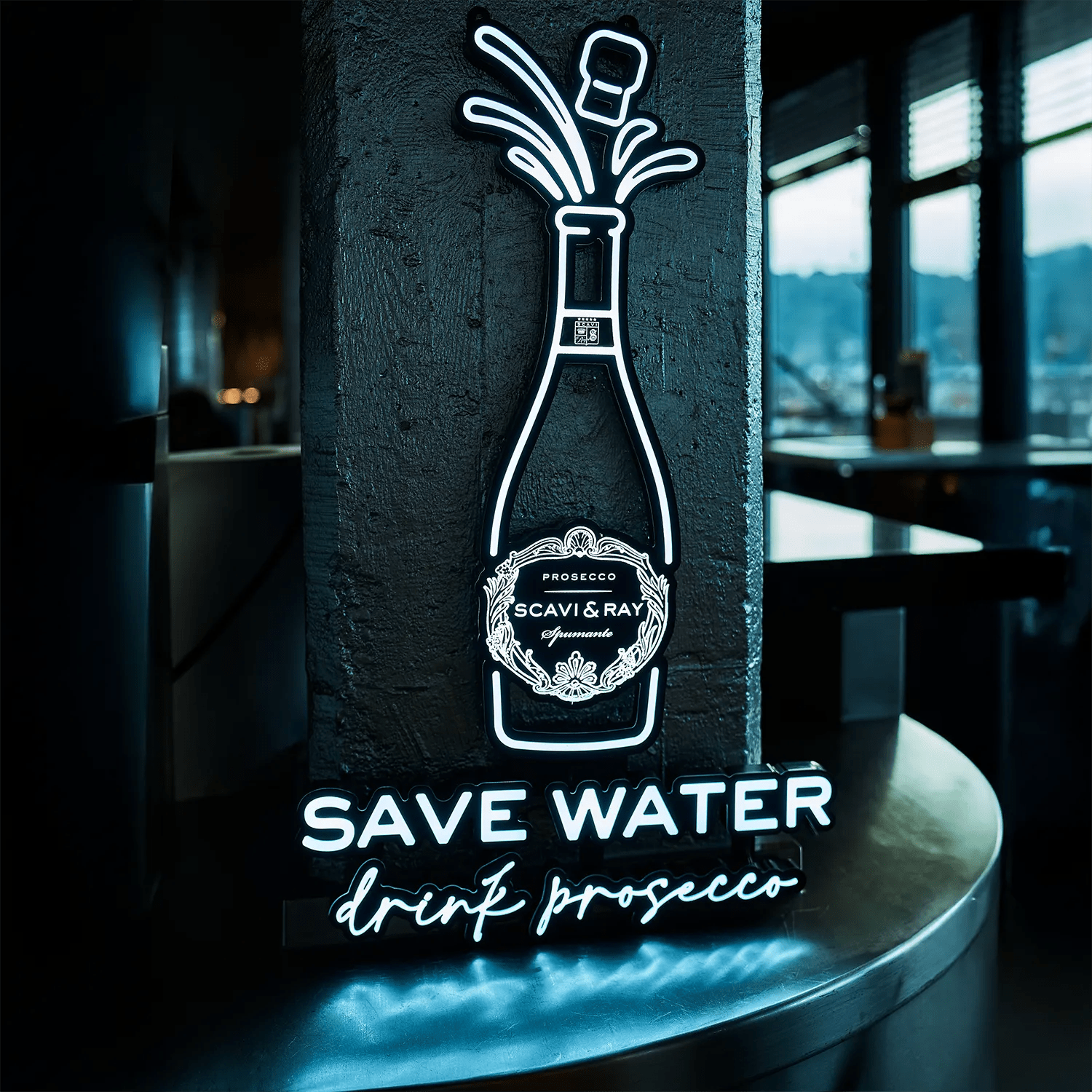 SCAVI & RAY LED Neon Sign "drink prosecco" - MBG Amber Room