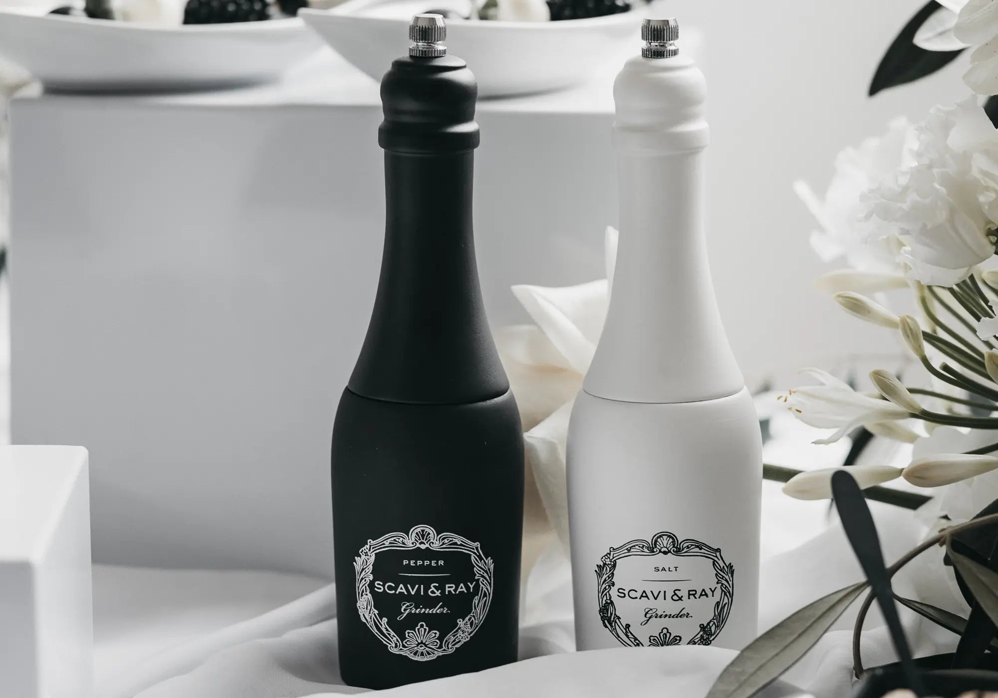 PICCOLO SALT AND PEPPER GRINDERS